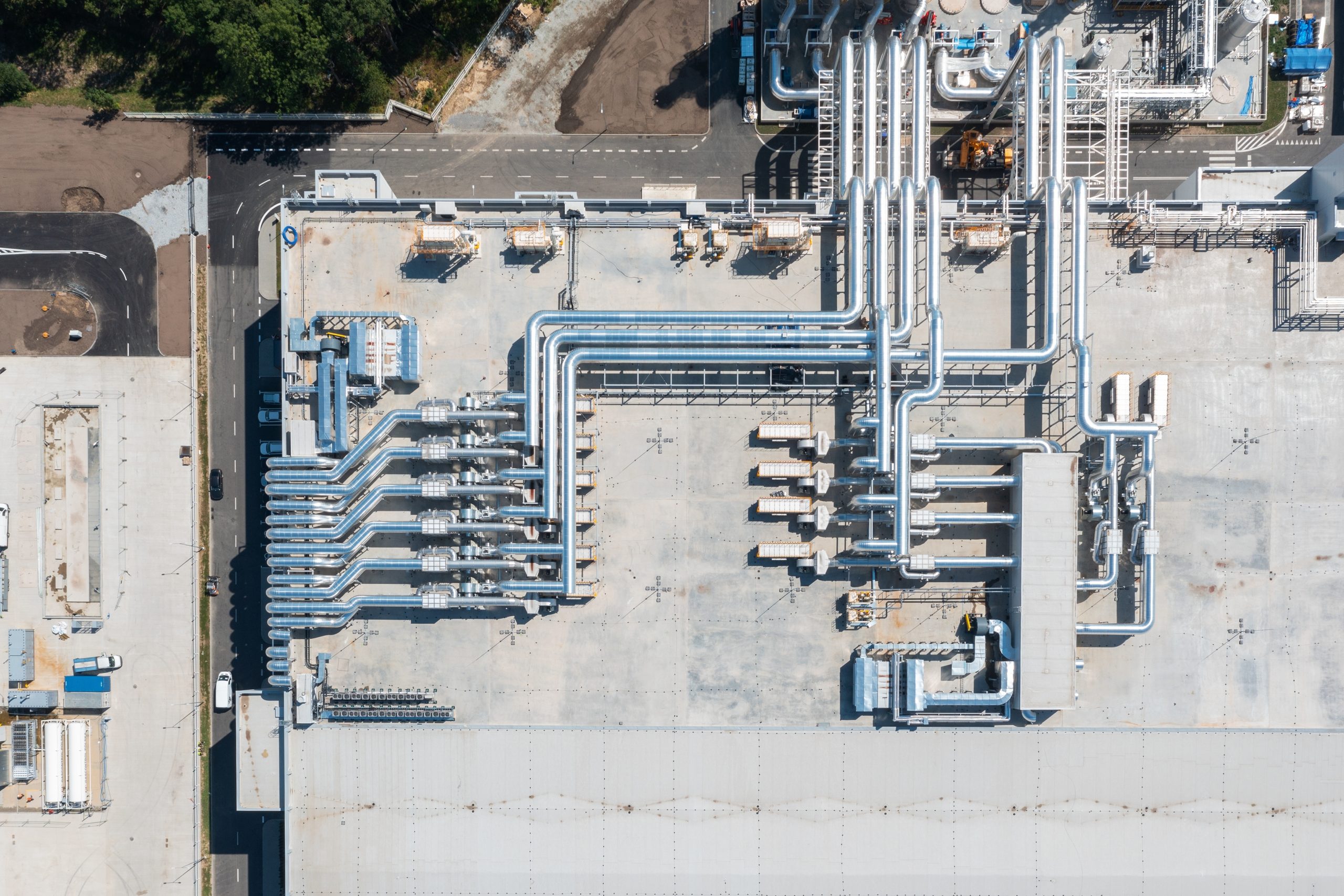 Top,View,Of,The,Pipeline,System,Of,A,Chemical,Plant,